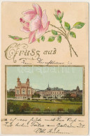 T2/T3 1902 Bielsko-Biala, Bielitz; Synagogue. Art Nouveau Embossed Floral Litho (small Tear) - Zonder Classificatie