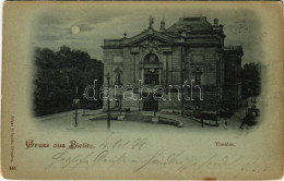 T2 1899 (Vorläufer) Bielsko-Biala, Bielitz; Theater Am Nacht / Theatre At Night - Ohne Zuordnung