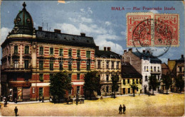 T2/T3 1922 Bielsko-Biala, Biala; Plac Franciszka Jozefa / Square (surface Damage) - Zonder Classificatie