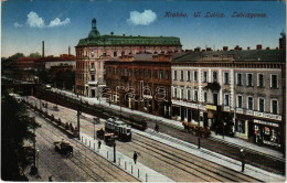 T2/T3 1915 Kraków, Krakkau, Krakkó; Ul. Lubicz / Lubiczgasse / Street View, Tram, Shops, Pharmacy (EK) - Non Classés