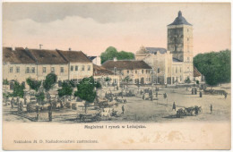 * T2/T3 Lezajsk, Magistrat I Rynek / Town Hall, Market Square (glue Marks) - Ohne Zuordnung