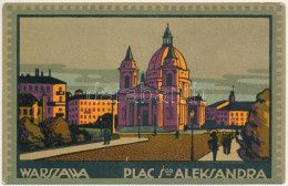 T2 1915 Warszawa, Varsovie, Warschau, Warsaw; Plac Sgo. Aleksandra. Pocztówka, Prawo Repro. Zastrz. / Square. Art Nouvea - Unclassified