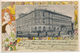 T2/T3 1900 Warszawa, Varsovie, Warschau, Warsaw; Hotel Europejski. Naklad St. Winiarskiego, Art Nouveau, Floral, Litho ( - Unclassified