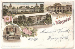 T3 1897 (Vorläufer!) Warszawa, Warschau, Warsaw, Varsó; Le Chateau A Vilanov, Succursale De La Banque Impériale, Monumen - Unclassified