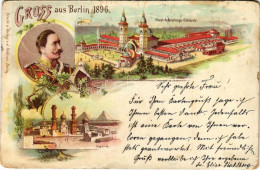 T3 1896 (Vorläufer) Berlin, Haupt-Ausstellungs-Gebäude, Kairo / Great Industrial Exposition, Cairo, Wilhelm II. J. Goldi - Ohne Zuordnung