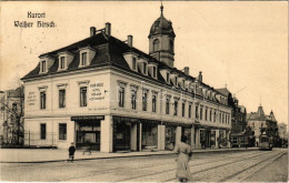 T2/T3 1908 Dresden, Weisser Hirsch (Weißer Hirsch); Kurort, Kurhaus, Hotel, Pension, Restaurant, Deutsche Bank Filiale D - Zonder Classificatie