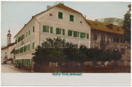 ** T2 Villabassa, Niederdorf (Südtirol); Gasthof Emma / Hotel. Fritz Gratl Hand-coloured Photo - Zonder Classificatie