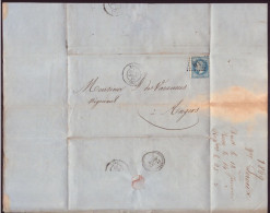 Lettre Manuscrite Du 12 Janvier 1869, LGC 611, Brest Pour Angers - Manuskripte