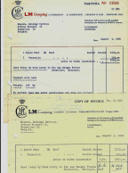 Danemark – LUNDERSKOV- Ets. LM CAMPING – Fabrication De Caravanes – Lot De 2 Documents Commerciaux (1964) - Autres & Non Classés