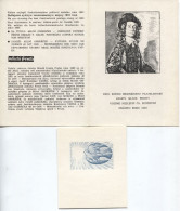 Geschenkblatt, UNO Entwurfsstudie. Faltblatt Mit Der Beilage 'UNO', Studie Zu # 2806 Von Milos - Cartas & Documentos