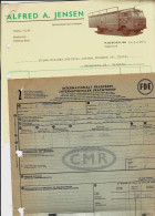 Danemark – PADBORG – Ers ALFRED A. JENSEN – Lot De 2 Documents Commerciaux (1964) - Other & Unclassified