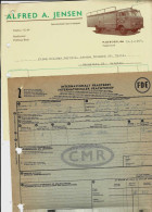 Danemark – PADBORG – Ers ALFRED A. JENSEN – Lot De 2 Documents Commerciaux (1964) - Otros & Sin Clasificación