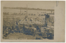 T2/T3 1918 Braila, Strohempfang Am Kai Braila / Folklore + "Stabsabteilung K.u.K. Feld-Art. Reg. No. 160." (fl) - Unclassified