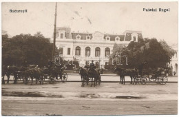 * T2/T3 Bucharest, Bukarest, Bucuresti, Bucuresci; Palatul Regal / Royal Palace, Horse-drawn Carriages (fl) - Sin Clasificación