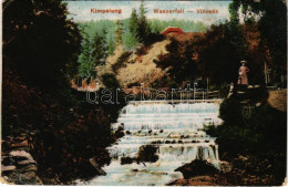 T3/T4 1917 Campulung Moldovenesc, Moldvahosszúmező, Kimpolung (Bukovina, Bukowina); Wasserfall / Vízesés. Vasúti Levelez - Unclassified
