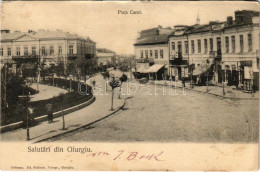 T4 1904 Giurgiu, Gyurgyevó, Gyurgyó; Piata Carol / Square, Hotel Paris, Shops. Editura Ed. Fellmer Fotogr. (EM) - Zonder Classificatie