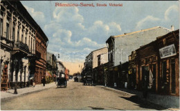 * T4 Ramnicu Sarat (Buzau), Strada Victoriei / Street View, Shops (cut) - Unclassified