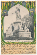 T2/T3 1900 Basel, St. Jacobs Denkmal / Monument. Rathe & Fehlmann 415. Art Nouveau, Litho Frame With Flower (EK) - Non Classificati