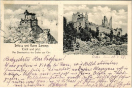 T2/T3 1905 Braslovce, Schloss Und Ruine Sannegg (Sanneck) Einst Und Jetzt, Das Stammschloss Des Grafen Von Cille / Zovne - Ohne Zuordnung