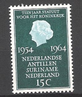 Netherlands 1964 10th Anniversary Of The Charter Of The Kingdom  NVPH 835 Yvert 809 MNH ** - Nuovi