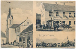 * T3/T4 1915 Sveti Jurij Ob Taboru, St. Georgen Am Tabor; Cerkev, Trgovina Maks Cukala / Church, Shop (hole) - Unclassified