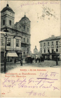 T2/T3 1904 Ivano-Frankivsk, Stanislawów, Stanislau; Katedra / Gr. Kat. Kathedrale / Cathedral, Shops (fl) - Ohne Zuordnung