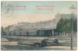 T2/T3 1909 Pidvolochysk, Podwoloczyska; Dworzec Kolejowy Z Ruskiej Strony / Bahnhof Von Russischer Seite / Railway Stati - Zonder Classificatie