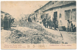 T3 1907 Rava-Ruska, Rawa Ruska; Street View With Shop. Lichtdruck Hofphotograph Adolph (EB) - Non Classés