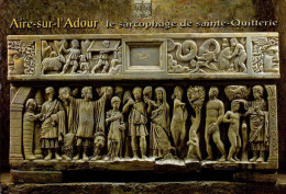 AIRE-SUR- L ' ADOUR  ( LANDES )  LE SARCOPHAGE DE SAINTE-QUITTERIE EST DECORE SUR SA FACE PRINCIPALE . . . - Sculture