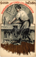 ** T2/T3 Hoch Lebe Der Tischler! Handwerk Hat Einen Goldnen Boden / Long Live The Carpenter! Litho (EK) - Zonder Classificatie