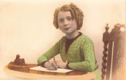 ENFANTS - Jeune Fille - Fantaisie - L'écriture - Carte Postale Ancienne - Otros & Sin Clasificación