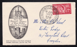 Great Britain - 1953 Philatelic Congress Whitley Bay Illustrated Cover - Covers & Documents