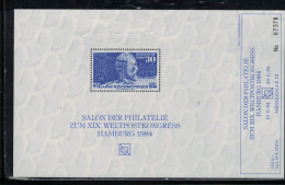 SALON DER PHILATELIE ZUM XIX WELTPOSTKONGRESS HAMBURG 1984   NR.67378 ( Lot - Eintrittskarten