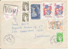 France Registered Cover Sent To Denmark 8-5-1980 EUROPA CEPT + Other Stamps - Covers & Documents