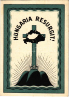 ** T2/T3 Hungaria Resurgit! Magyar Nemzeti Szövetség Kiadása / Hungarian Irredenta Propaganda Art Postcard (fl) - Sin Clasificación