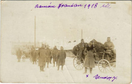 * T3 1918 Osztrák-magyar Katonák Télen A Román Fronton / WWI K.u.K. Military, Soldiers On The Romanian Front In Winter.  - Zonder Classificatie