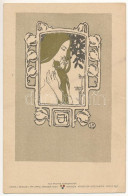 ** T2/T3 Art Nouveau Lady. Philipp & Kramer Wiener Künstler-Postkarte Serie II/1. S: Josef Hoffmann, Leopold Kainradl (E - Ohne Zuordnung