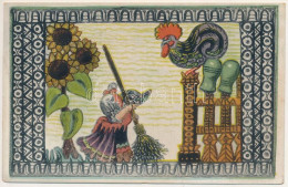 ** T2/T3 Magyar Népélet / Hungarian Folk Art S: Kardos Böske (fl) - Non Classificati