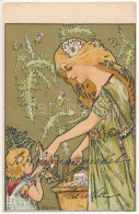T2/T3 1901 Karácsony / Golden Christmas. Art Nouveau Litho Postcard S: Kieszkow (apró Lyuk / Tiny Pinhole) - Non Classés