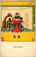 * T2/T3 Babaszoba. Egy Jó Kislány Viselt Dolgai II. Sorozat 3. Szám. / Hungarian Art Postcard S: Kozma Lajos (Rb) - Unclassified