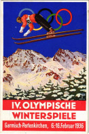 * T2/T3 1936 Garmisch-Partenkirchen IV. Olympische Winterspiele / 1936. évi Téli Olimpiai Játékok / Winter Olympics In G - Ohne Zuordnung