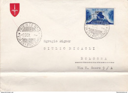 1951 TRIESTE A - N° 128  Busta VIAGGIATA - PIEGA SULLA LETTERA - Andere & Zonder Classificatie