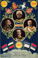** T2/T3 1912 Balkanski Savez / L'union Fait La Force / Balkan League: Nicholas I Of Montenegro, Peter I Of Serbia, Ferd - Non Classés