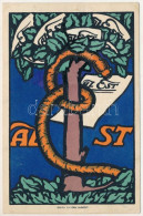 T2/T3 1913 Az Est Napilap Reklámja. Légrády Testvérek Kiadása / Hungarian Newspaper Advertisement Art Postcard S: Vadász - Non Classés