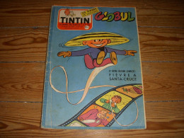 TINTIN 395 17.05.1956 COUVERTURE GLOBUL De TIBET FIN BD Les MARTIENS SONT LA - Kuifje