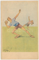 ** T2/T3 Súlylökés / Shot Put, Sport Humour. B.K.W.I. 404-5. S: Fritz Schönpflug (EK) - Non Classificati