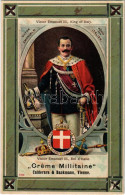 ** T2 Victor Emanuel III King Of Italy. "Creme Millitaine" Calderara & Bankmann, Vienne. Art Nouveau Litho - Non Classificati