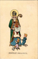 T2 1912 Üdvözlet A Mikulástól / Saint Nicholas Greeting. H.H. I. W. Nr. 985. - Zonder Classificatie
