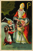 T2/T3 1928 Üdvözlet A Mikulástól / Saint Nicholas With Toys (EK) - Sin Clasificación