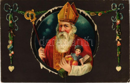 T2/T3 1908 Mikulás / Saint Nicholas With Toys. Emb. Litho (EK) - Unclassified